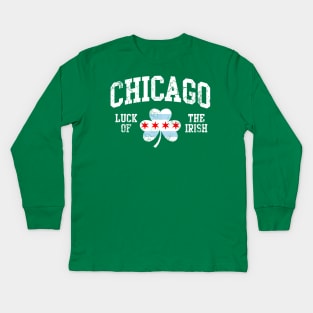 Chicago Luck Of The Irish St Patrick's Day Kids Long Sleeve T-Shirt